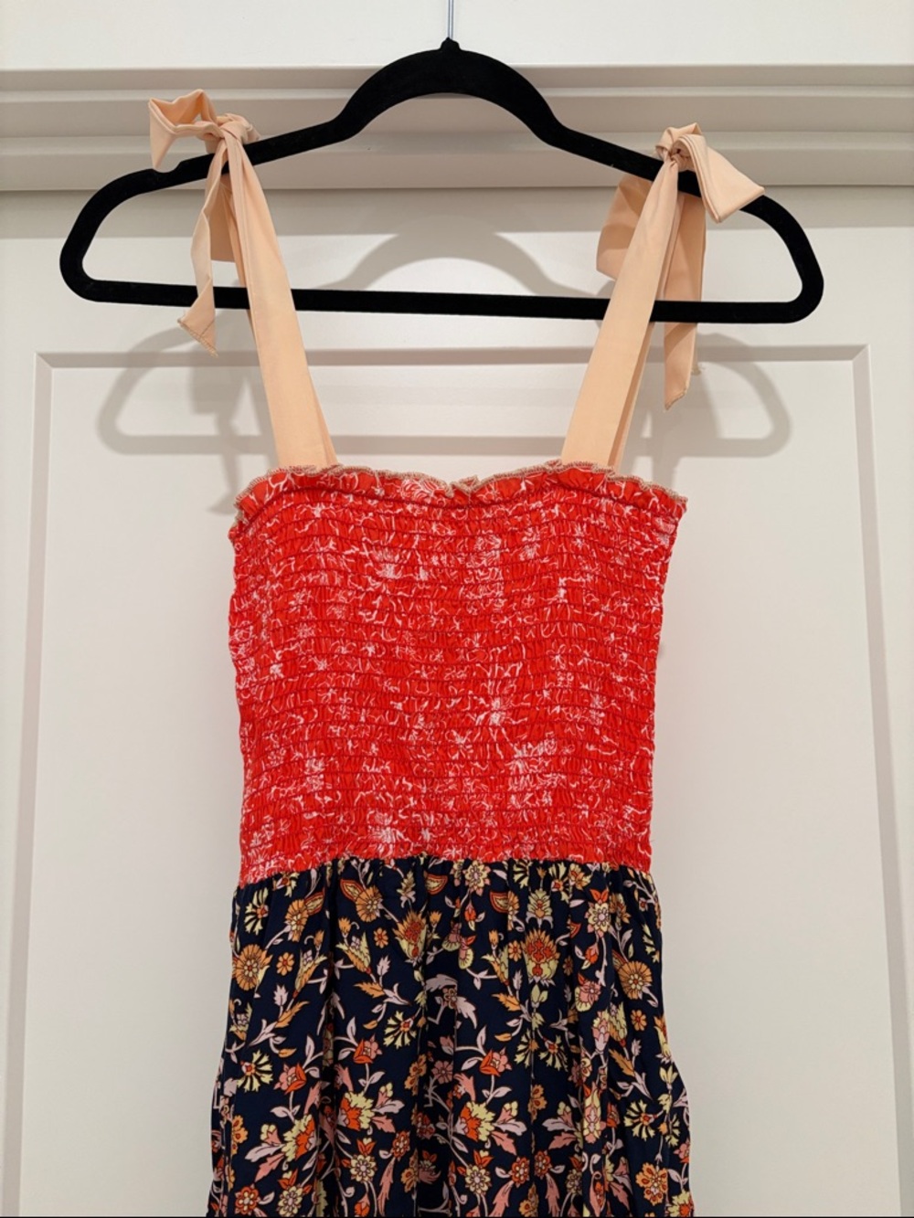 LAST ONE NEW [Haptics] Vacay Vibes Floral Smocked Tiered Maxi Dress Women's S - Picture 6 of 10